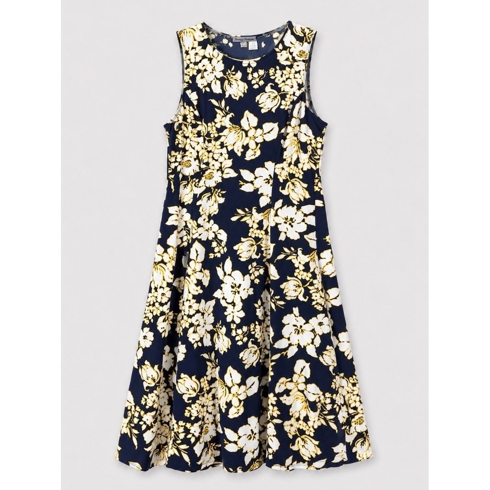 Danny & Nicole Dark Floral Maxi Dress Size 14 Beach Coastal Romantic Euro Summer